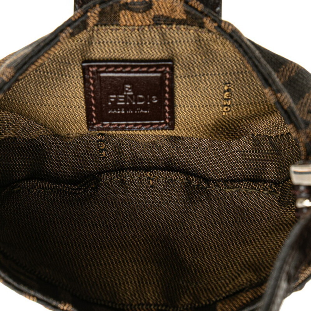 Fendi Zucca Croissant Handbag Brown Canvas Leather - Picture 8 of 8